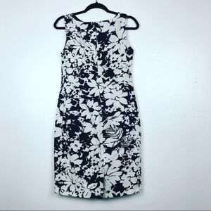 JONES NY A-line Black Floral Sleeveless Dress 4